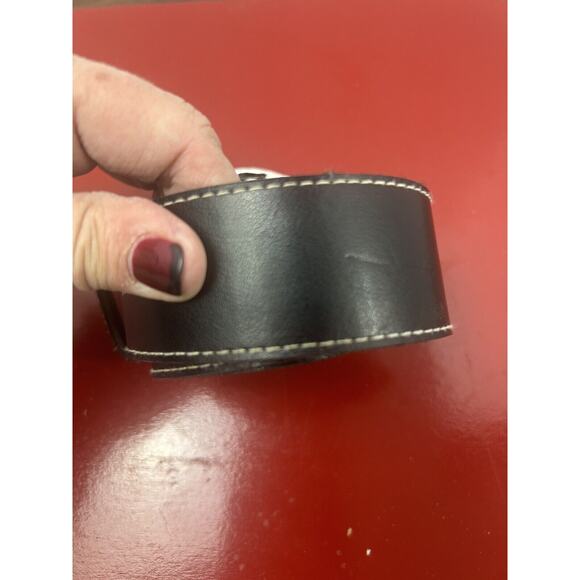 Black Fashion Belt Large with Flower Buckle Hippie Boho Gypsy Bling Womens - Picture 3 of 4